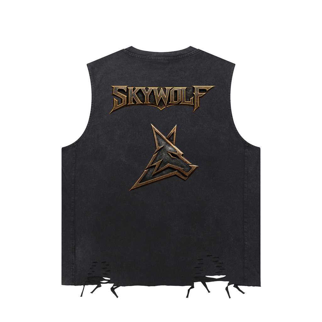 Snow Washed Raw-Hem Tank Top